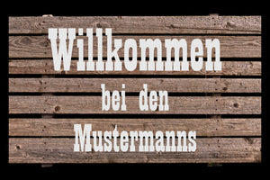 Westernstyle personalisierte Fussmatte mit Wunschname - 40x60cm oder 50x75cm