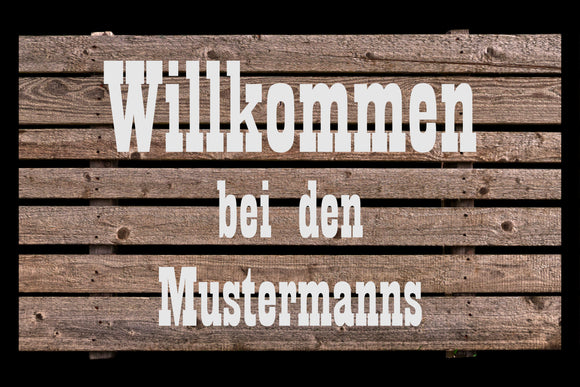 Westernstyle personalisierte Fussmatte mit Wunschname - 40x60cm oder 50x75cm