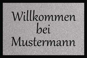 Fußmatte 40x60cm oder  50x75cm mit Willkommen und personalisiert mit Wunschname