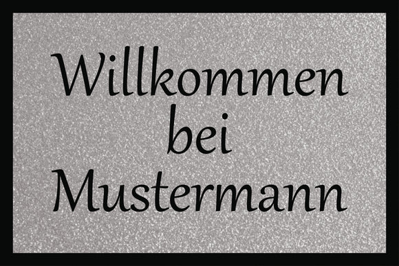 Fußmatte 40x60cm oder  50x75cm mit Willkommen und personalisiert mit Wunschname