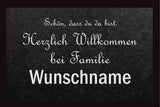 Schön, dass du da bist - personalisierte Fussmatte