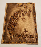 Kunstleder Impfpasshülle bestickt handmade