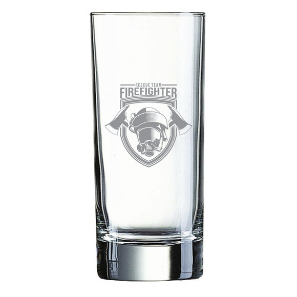 Longdrinkglas graviert mit Motiv: Firefighter