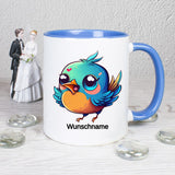 Blue Bird Tasse personalisierbar mit Name