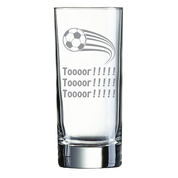 Longdrinkglas graviert mit Motiv: Fussball Toooooor!!!