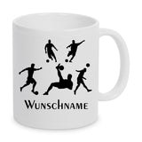 Fußball Tasse in 2 Varianten zur Auswahl personalisiert mit Name