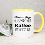Alles wird gut Tasse personalisierbar mit Name
