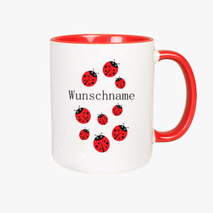 Glückskäfer Tasse personalisierbar