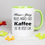 Alles wird gut Tasse personalisierbar mit Name