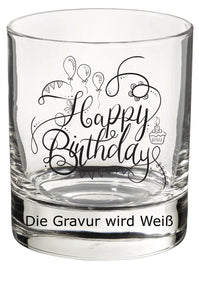 Happy Birthday Motiv 1 Whiskyglas
