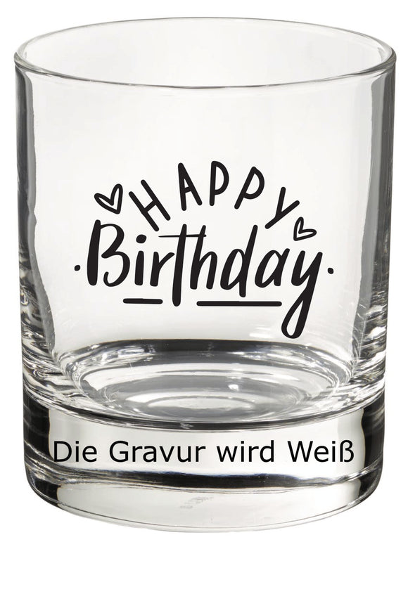 Happy Birthday Motiv 2 Whiskyglas