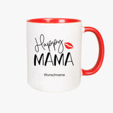 Happy Mama - personalisierte Tasse in verschiedenen Farben zur Auswahl
