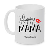 Happy Mama - personalisierte Tasse in verschiedenen Farben zur Auswahl