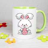 Hase mit Ei - personalisierbar - Tasse