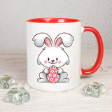 Hase mit Ei - personalisierbar - Tasse