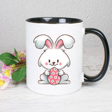 Hase mit Ei - personalisierbar - Tasse