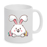 Hase mit Eier hinter sich - personalisierbar - Tasse