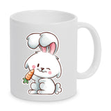 Hase mit Möhre - personalisierbar - Tasse