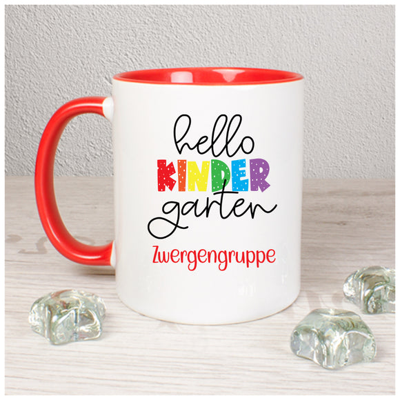 Hello Kindergarten Tasse personalisierbar mit Name