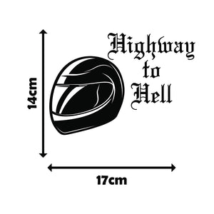 Highway to Hell - Motorradhelm - Sticker