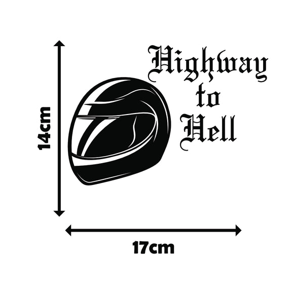 Highway to Hell - Motorradhelm - Sticker