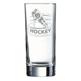 Longdrinkglas mit gravur - Hockeyspieler mit Puck