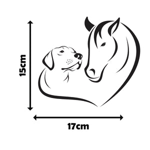 Hund und Pferd - Sticker