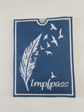 Kunstleder Impfpasshülle bestickt handmade
