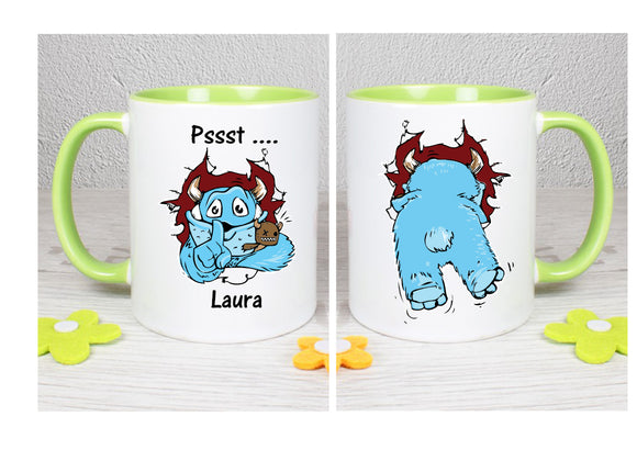 Kaffee Monster Tasse personalisierbar mit Name