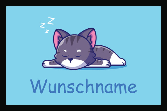 Katzenplatz personalisierte Fussmatte