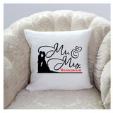 Kissen bedruckt Mr. & Mrs. Hochzeit personalisiert