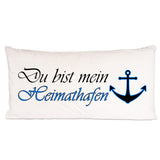 Heimathafen Anker mit oder ohne Seil 80x40cm Longkissen mit Füllung
