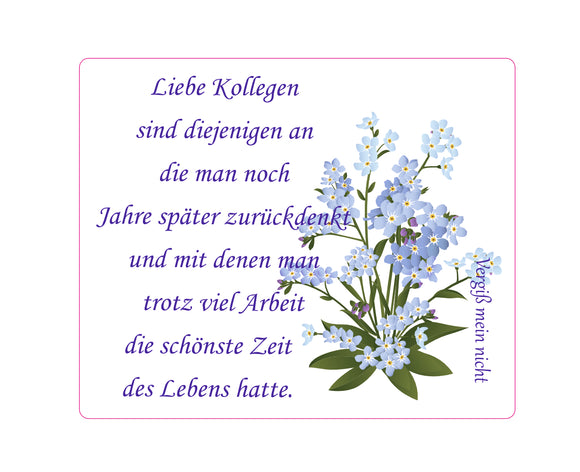 Spruch für Kollegen mit Blumen Mauspad