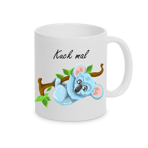 Tasse Weiß mit Motiv Koala Kuck mal