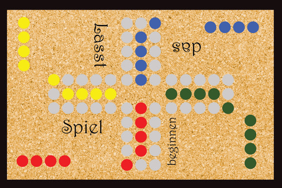 Lasst das Spiel beginnen Fußmatte Spielmatte Spielteppich Würfelunterlage