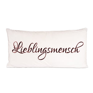 Lieblingsmensch 80x40cm Longkissen mit Füllung