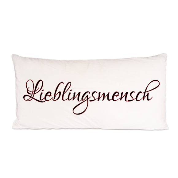 Lieblingsmensch 80x40cm Longkissen mit Füllung