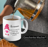 Wichtel mit Schriftzug Lieblingstag Tasse personalisierbar mit Name