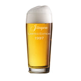 Limited Edition graviertes Bierglas 500ml mit Name und Jahrgang personalisiert