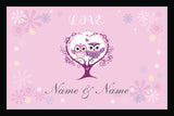 Eulen Love - personalisierte Fussmatte
