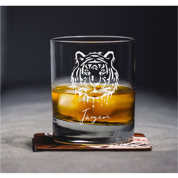 Löwe graviertes Glas personalisiert
