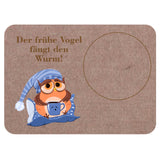 Der frühe Vogel fängt den Wurm! Mugrug Untersetzer