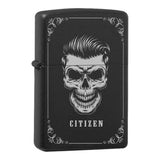 Mafia Cards Collection - mit Mafiamotiven gravierte Zippos Black Matte mit Chrom-Kern