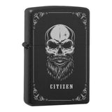 Mafia Cards Collection - mit Mafiamotiven gravierte Zippos Black Matte mit Chrom-Kern