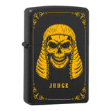Mafia Cards Collection - mit Mafiamotiven gravierte Zippos Black Matte mit Messing-Kern