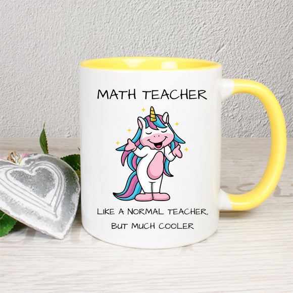 Math Teacher Einhorn - Tasse