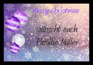 Merry Christmas - personalisierte Fussmatte - 40x60cm oder 50x75cm mit Gummirand