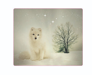 Mousepad weißer Hund im Schnee NH