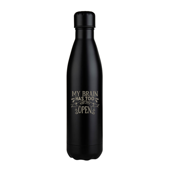 Zorr Mena Bottle black matt 750ml mit My Brain graviert