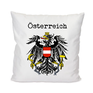 Österreich Adler auf 40x40cm Kissen mit Füllung